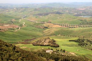 diffrazione e nitidezza delle foto, paesaggio in Sicilia.