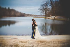 Fotografia di matrimonio scattata con obiettivo decentrabile.