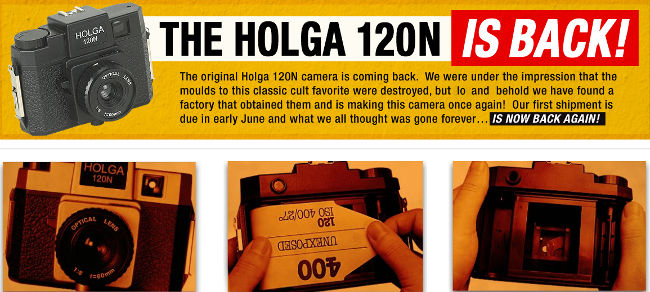 Holga 120N nuova produzione in vendita.