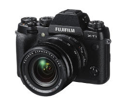 fotocamera mirrorless senza specchio Fuji X-T1.